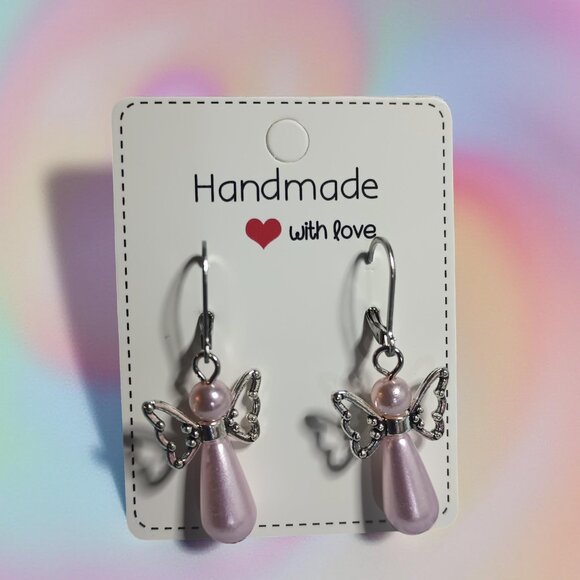 2 for $12 Angel Earrings with Leverback Hoops Christmas Angel - Picture 10 of 16